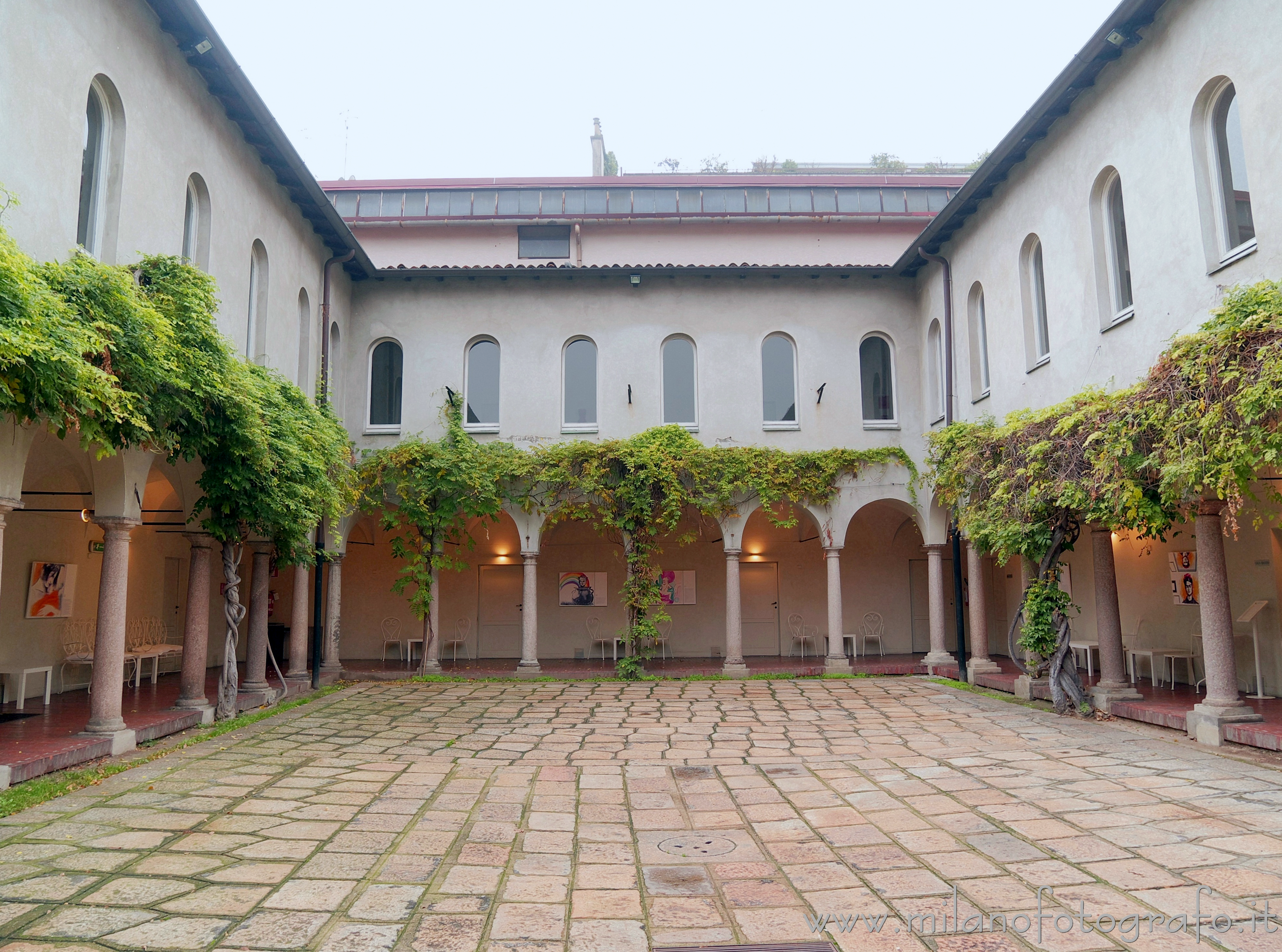 Milan (Italy) - One of the Cloisters of the Umanitaria